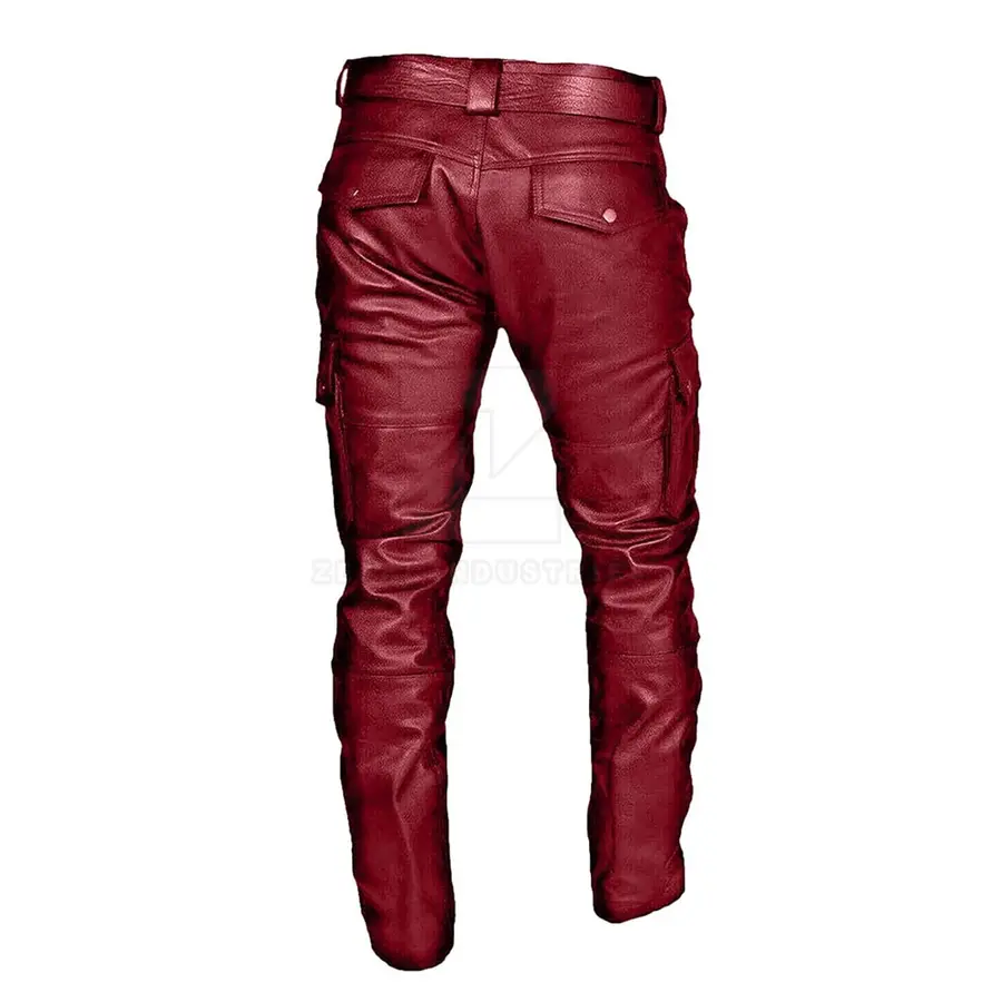 Made Pakistan Low MOQ Genuine Leather Casual Men's Dark Wash Mid Waist High Quality Breathable Lightweight Winter Pant — Zefal Industries product photograph 2 of 6