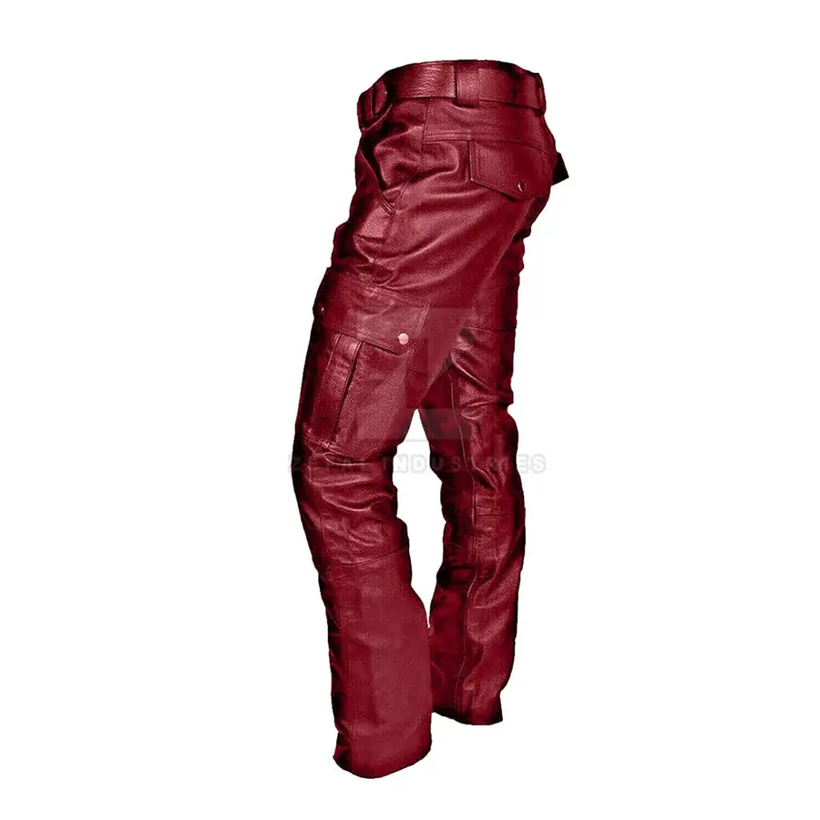 Made Pakistan Low MOQ Genuine Leather Casual Men's Dark Wash Mid Waist High Quality Breathable Lightweight Winter Pant — Zefal Industries product photograph 3 of 6