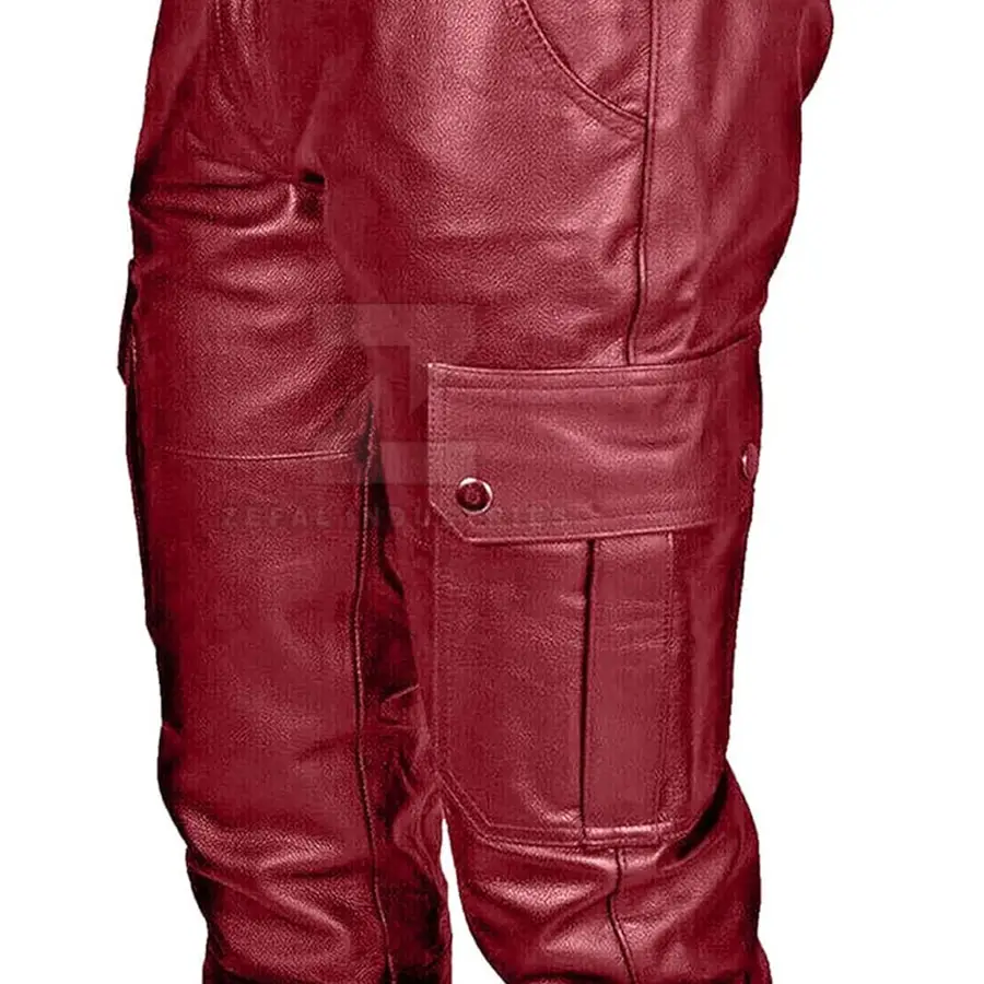 Made Pakistan Low MOQ Genuine Leather Casual Men's Dark Wash Mid Waist High Quality Breathable Lightweight Winter Pant — Zefal Industries product photograph 6 of 6