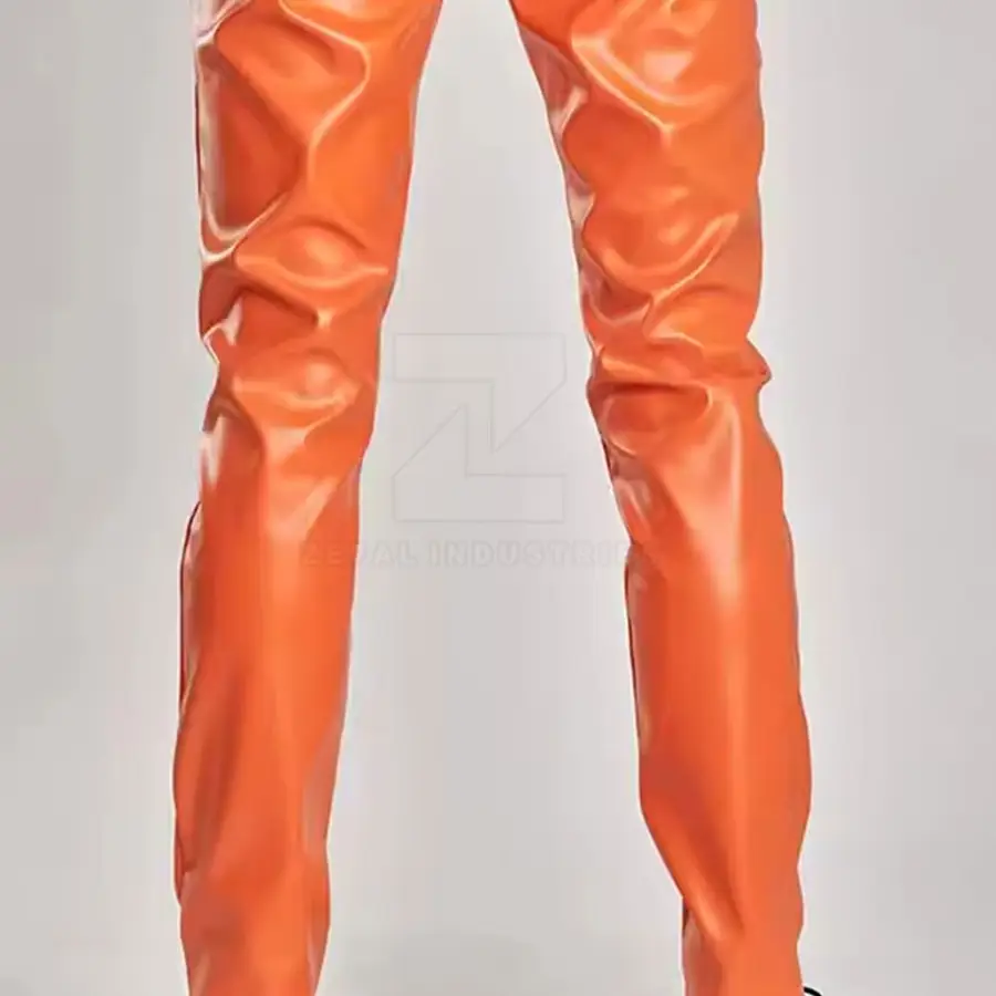 2025 New Customized Men Leather Pants Mid Waist Lightweight Casual Dark Breathable High Quality Custom Logo — Zefal Industries product photograph 5 of 6