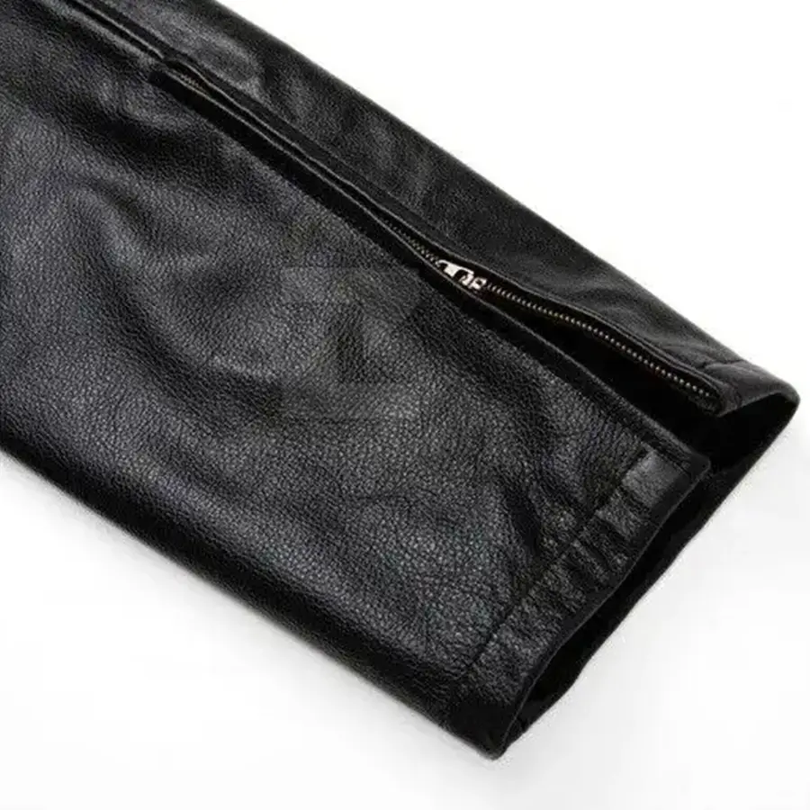 Casual Wear Men Leather Pants Custom Design Printed Logo Lightweight Mid Rise Dark Wash High Quality Breathable Winter Cheap — Zefal Industries product photograph 6 of 6