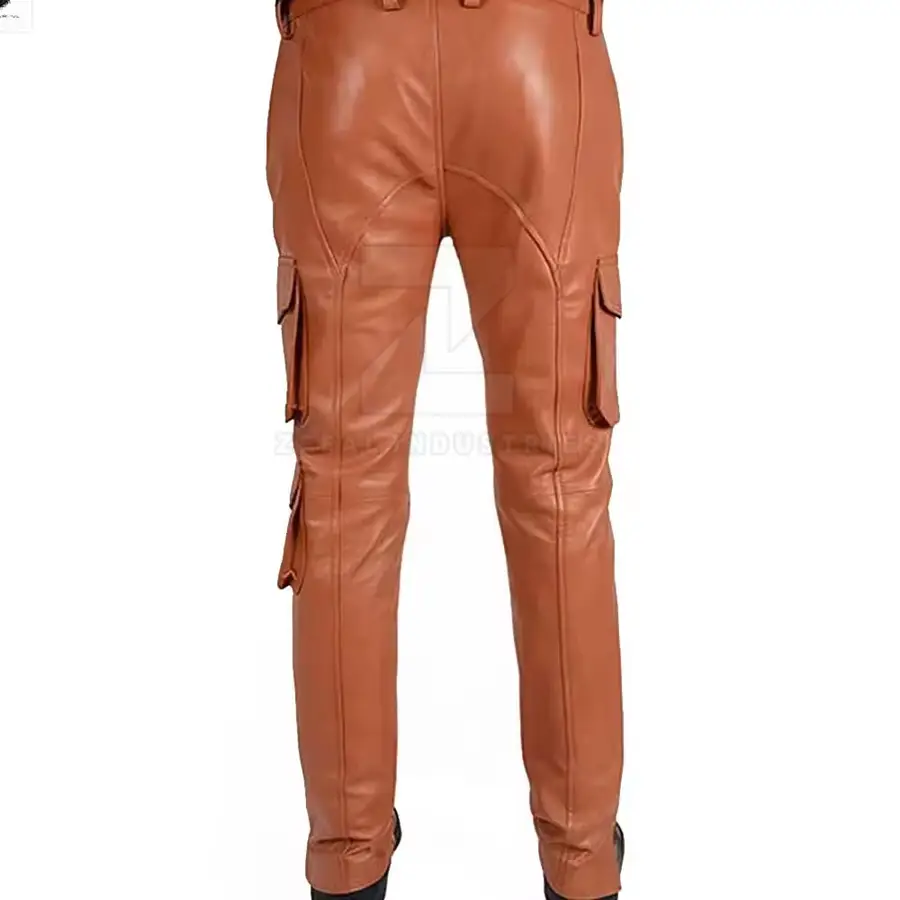 Latest Design Customized Logo Lightweight Casual Men Leather Pants OEM Service Comfortable Breathable High Quality — Zefal Industries product photograph 2 of 6