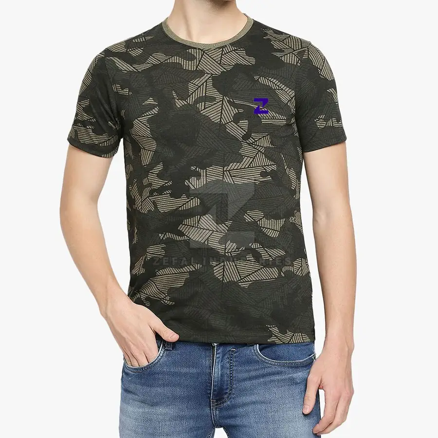 High Quality 100% Cotton Light Weight Customized Color Eco-Friendly Breathable Casual Solid Regular Fit O-Neck Men's T-Shirt — Zefal Industries product photograph 1 of 6