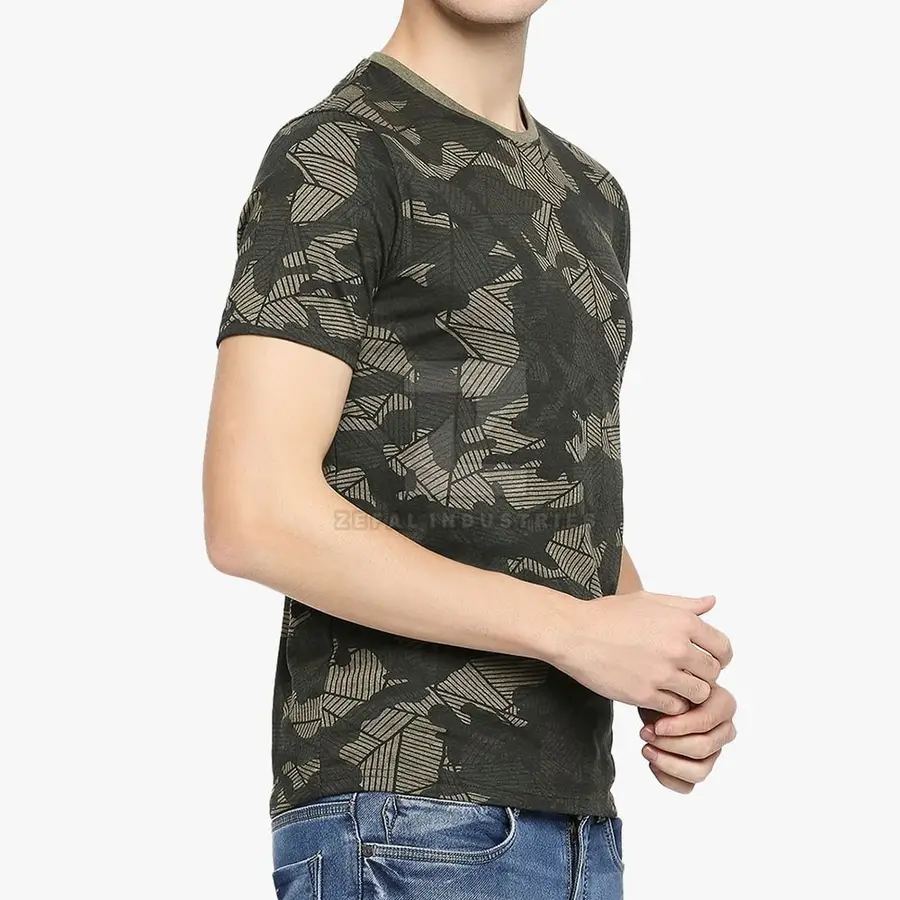 High Quality 100% Cotton Light Weight Customized Color Eco-Friendly Breathable Casual Solid Regular Fit O-Neck Men's T-Shirt — Zefal Industries product photograph 2 of 6