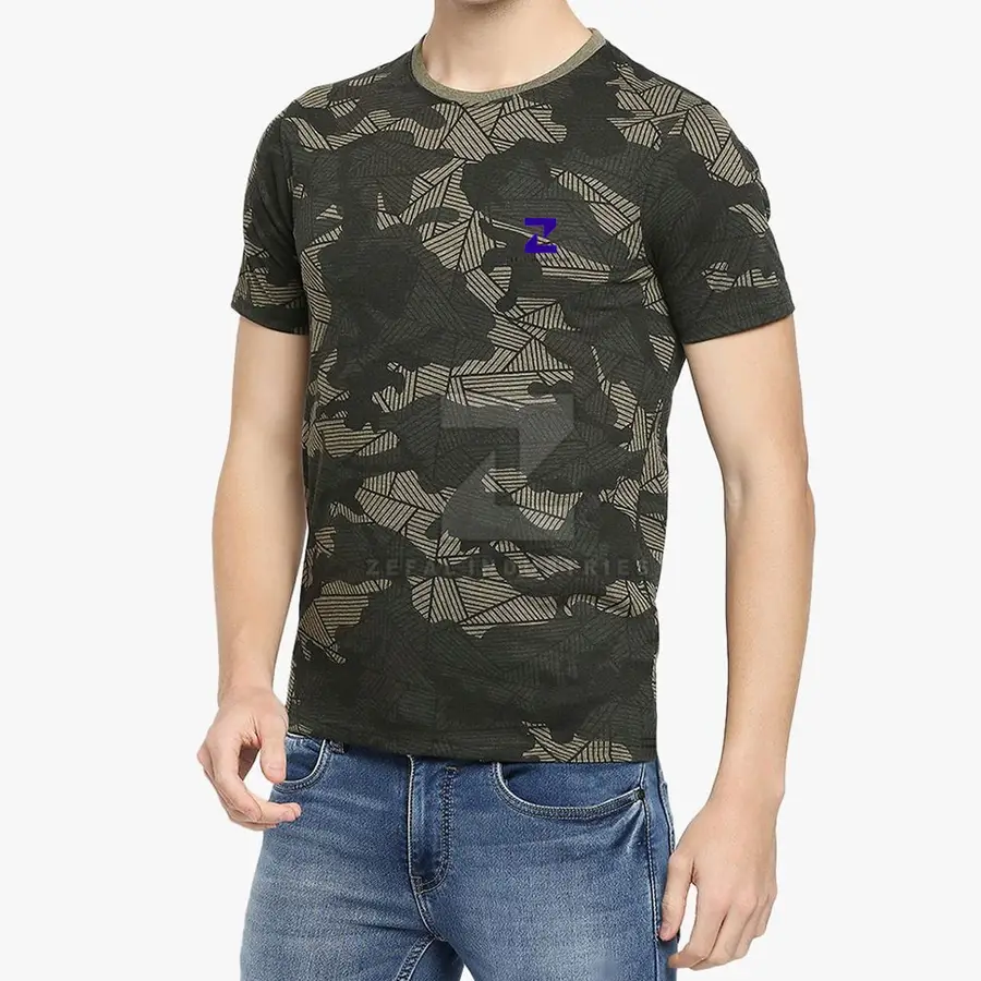 High Quality 100% Cotton Light Weight Customized Color Eco-Friendly Breathable Casual Solid Regular Fit O-Neck Men's T-Shirt — Zefal Industries product photograph 3 of 6