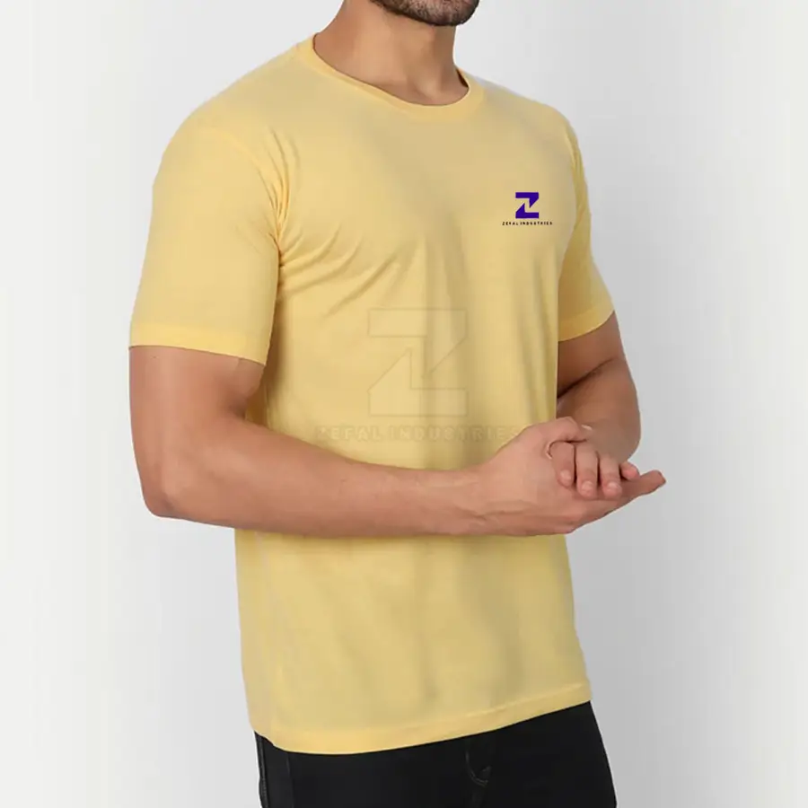 Regular Fit Casual Men's T-Shirt 100% Cotton Eco-Friendly Breathable Sleeve High Quality O-Neck Customized Options Online Sale — Zefal Industries product photograph 4 of 6