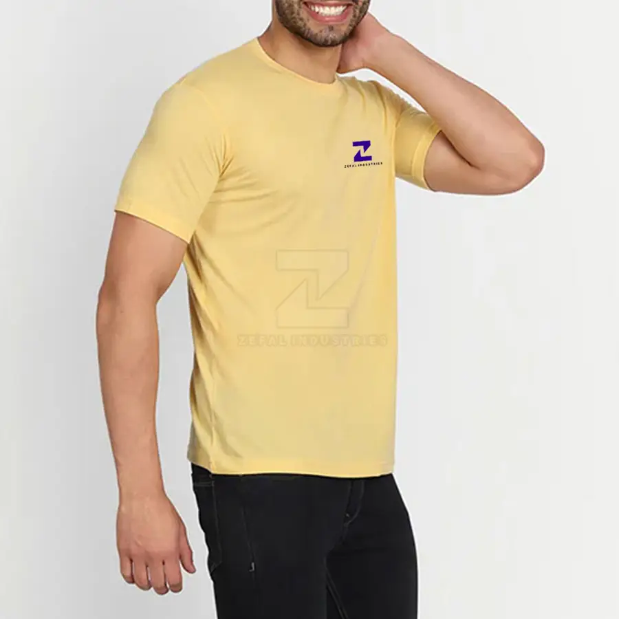 Regular Fit Casual Men's T-Shirt 100% Cotton Eco-Friendly Breathable Sleeve High Quality O-Neck Customized Options Online Sale — Zefal Industries product photograph 6 of 6