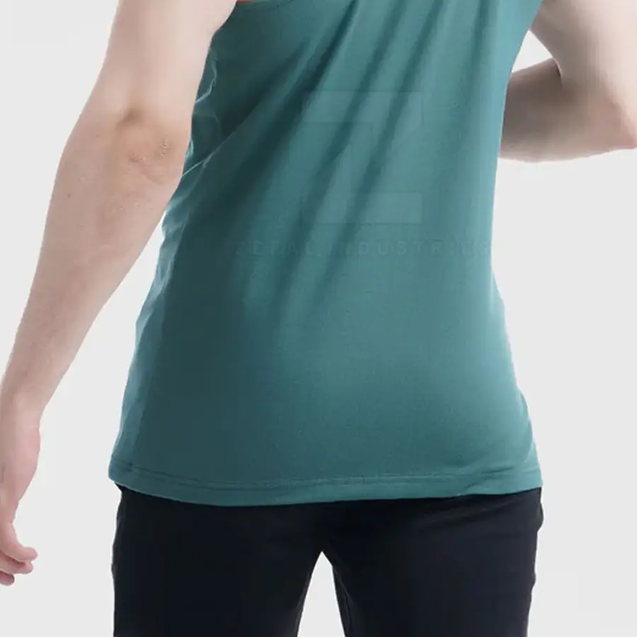 Best Selling High Quality Men's Casual Knitted 100% Cotton Crew Neck Breathable Quick Dry Training Active Wear Tank Top — Zefal Industries product photograph 6 of 6