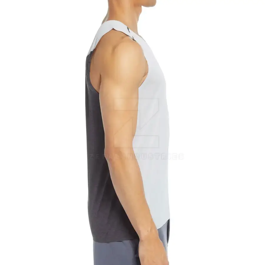 Custom Made Casual Knitted Workout Tank Top for Men-Breathable 100% Cotton Gym Clothing — Zefal Industries product photograph 3 of 6