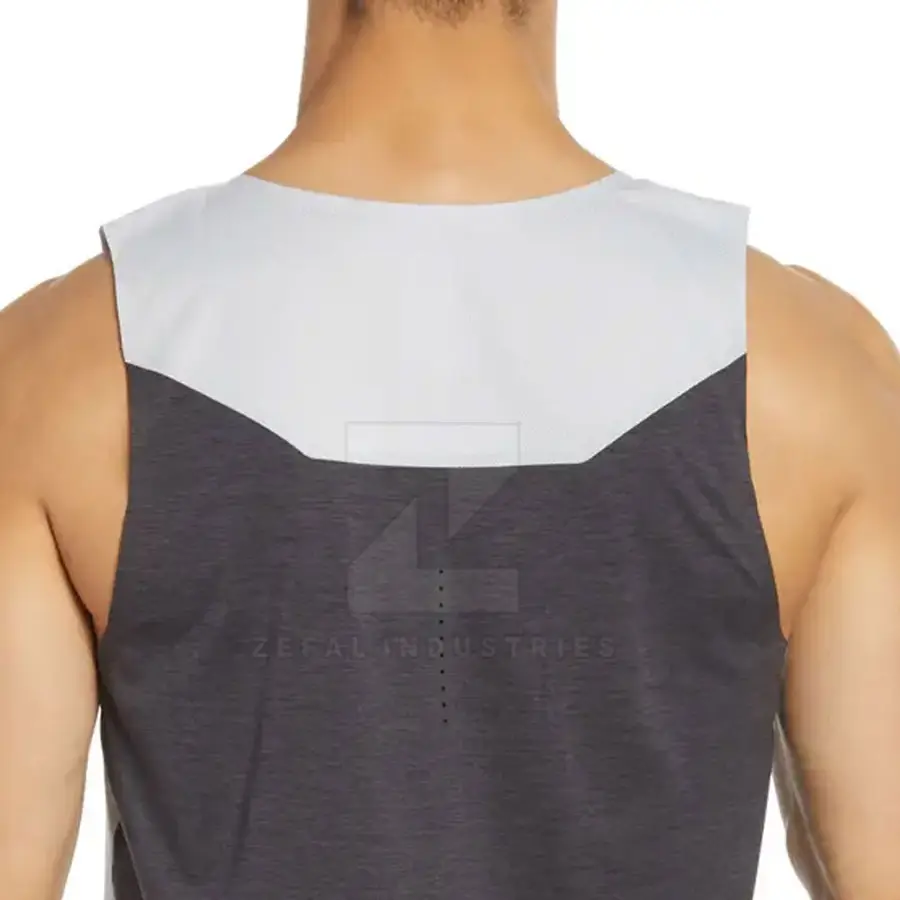 Custom Made Casual Knitted Workout Tank Top for Men-Breathable 100% Cotton Gym Clothing — Zefal Industries product photograph 4 of 6