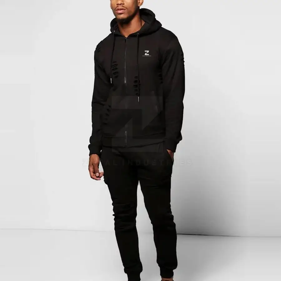 Stock Private Label Adult Men Winter Plus Size Hooded Tracksuits 100% Cotton Eco-Friendly Unique Design Hot Sale Customized — Zefal Industries product photograph 2 of 6