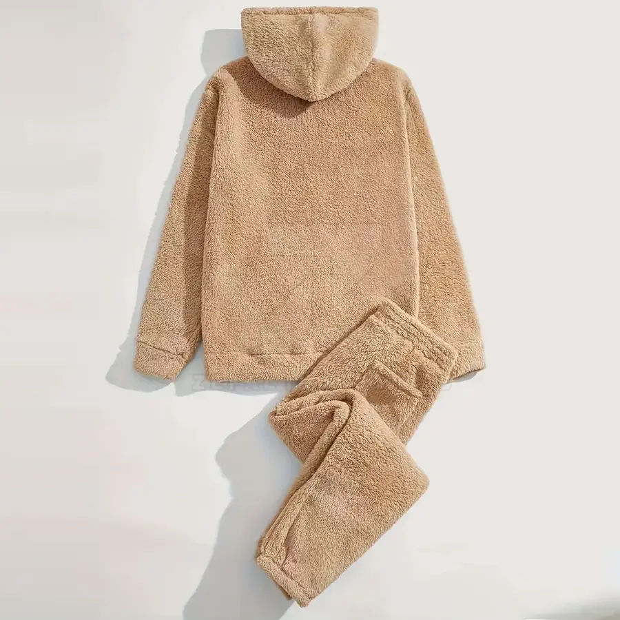 Unique Style Custom Made Men Winter Hooded Plus Size 100% Cotton Tracksuits Solid Color Apparel — Zefal Industries product photograph 2 of 6