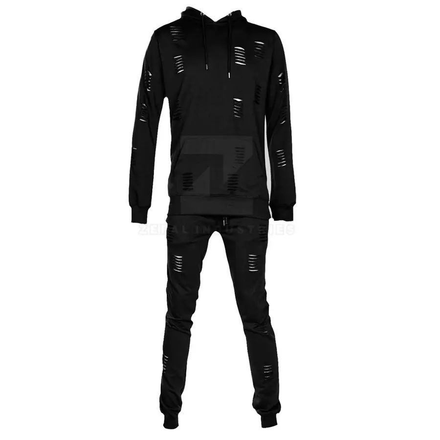 Durable 100% Cotton High Quality Winter Plus Size Breathable Hooded Eco-Friendly Men Tracksuits Sets for Adults — Zefal Industries product photograph 1 of 6