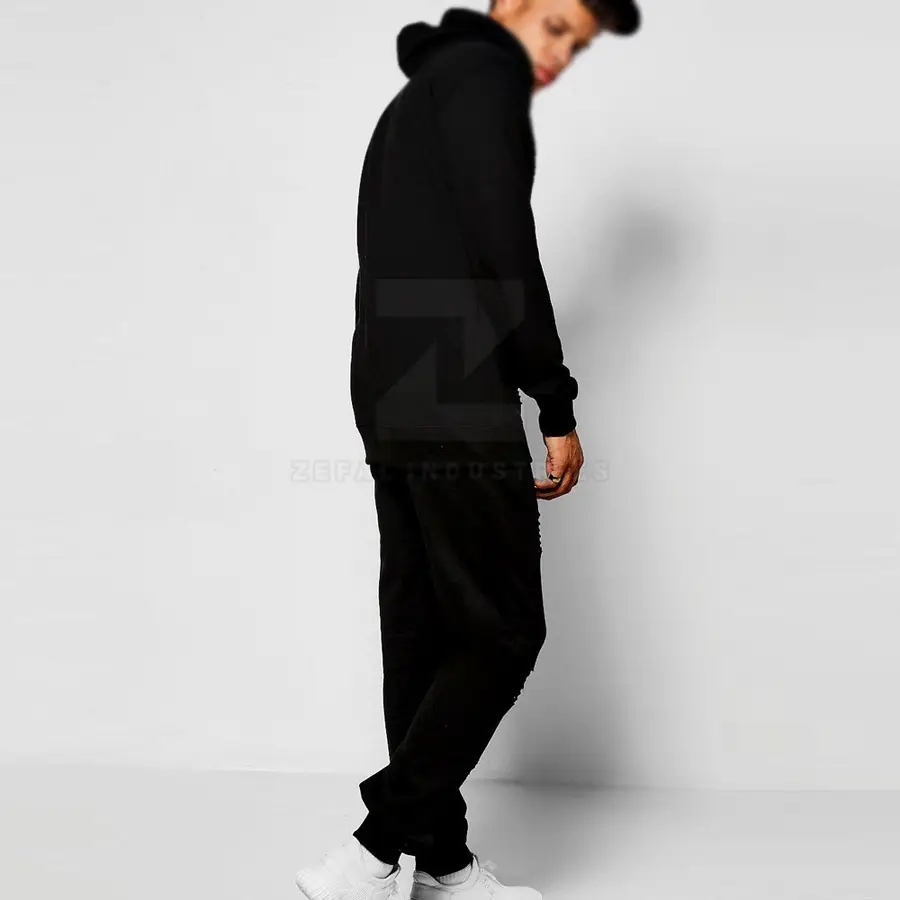 Durable 100% Cotton High Quality Winter Plus Size Breathable Hooded Eco-Friendly Men Tracksuits Sets for Adults — Zefal Industries product photograph 2 of 6