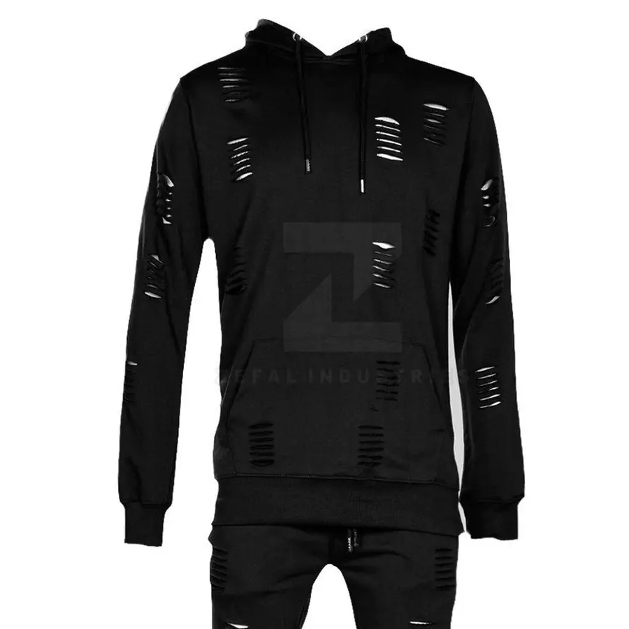 Durable 100% Cotton High Quality Winter Plus Size Breathable Hooded Eco-Friendly Men Tracksuits Sets for Adults — Zefal Industries product photograph 4 of 6