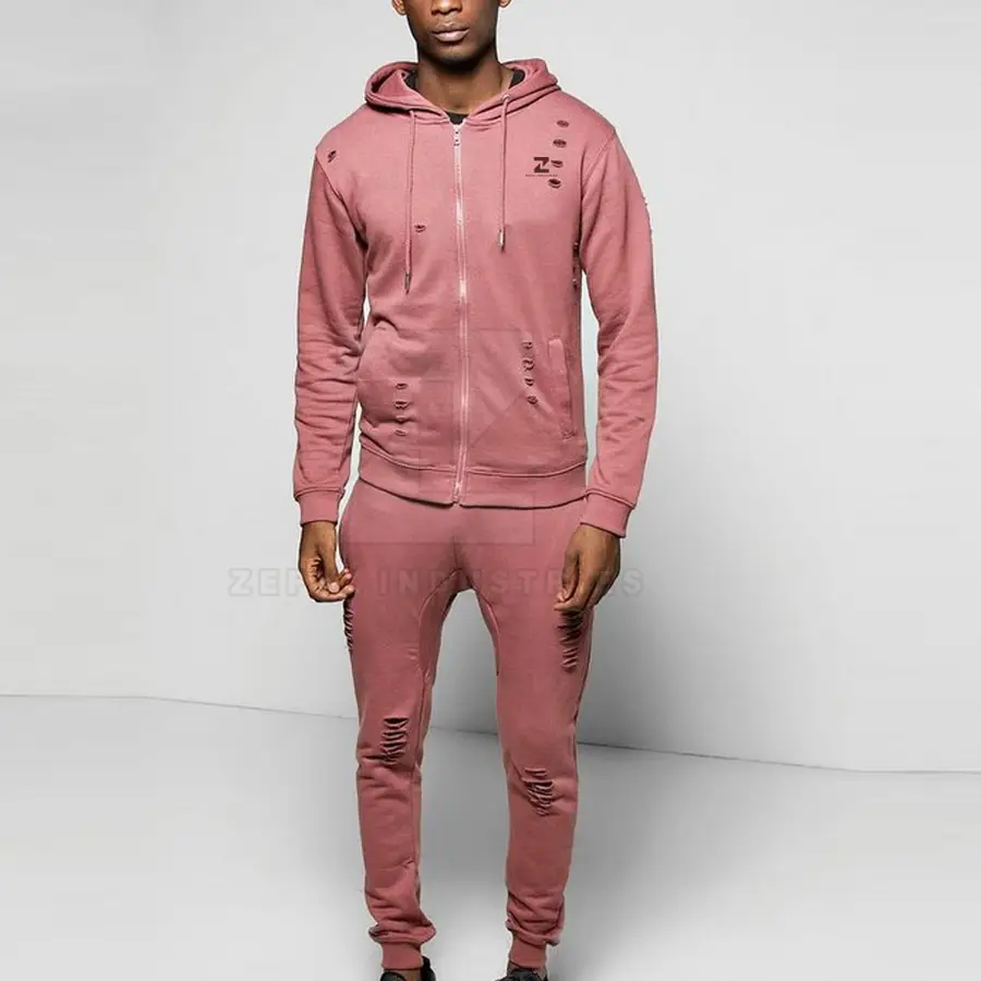 Top Selling Winter Hooded Eco-Friendly Breathable Plus Size Men Tracksuits 100% Cotton Customized Design Wholesale Bulk Sets — Zefal Industries product photograph 2 of 6
