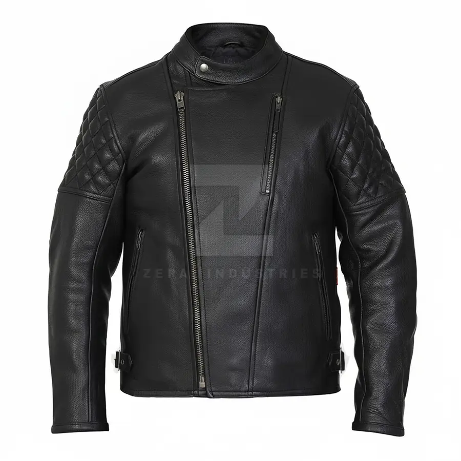 Genuine Leather Breathable Plus Size Men Motorbike Jacket Custom Size High Quality Winter Adult Full Sleeve Customized Colors — real Zefal Industries product photograph