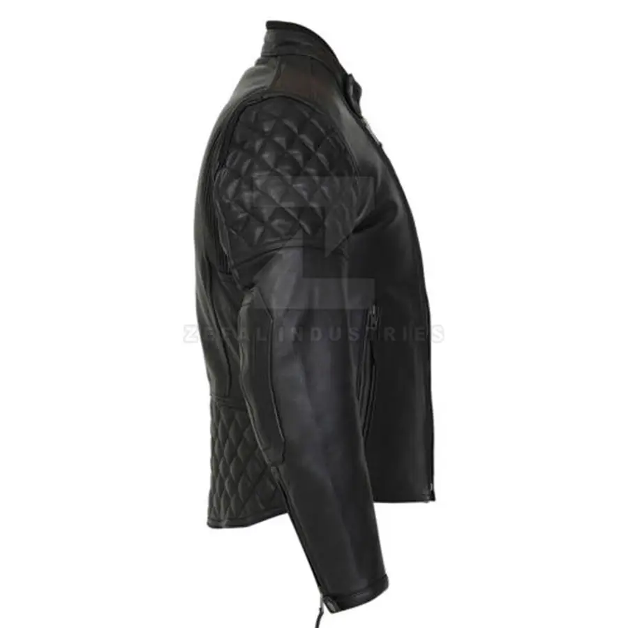 Genuine Leather Breathable Plus Size Men Motorbike Jacket Custom Size High Quality Winter Adult Full Sleeve Customized Colors — Zefal Industries product photograph 3 of 6