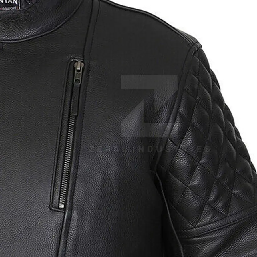 Genuine Leather Breathable Plus Size Men Motorbike Jacket Custom Size High Quality Winter Adult Full Sleeve Customized Colors — Zefal Industries product photograph 5 of 6