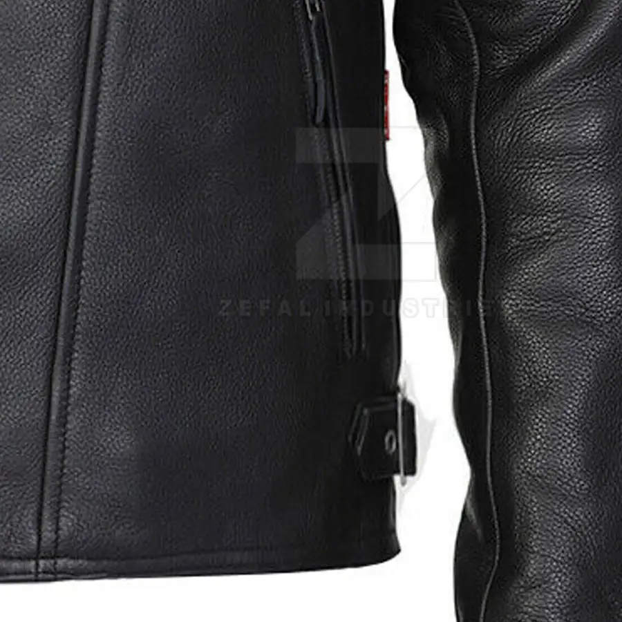 Genuine Leather Breathable Plus Size Men Motorbike Jacket Custom Size High Quality Winter Adult Full Sleeve Customized Colors — Zefal Industries product photograph 6 of 6