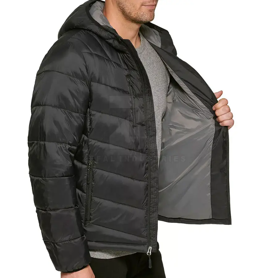 Comfortable Eco-Friendly Breathable Front Logo Outdoor Use Men Puffer Jacket Top Selling Fashion Clothing Winter Jacket — Zefal Industries product photograph 3 of 6