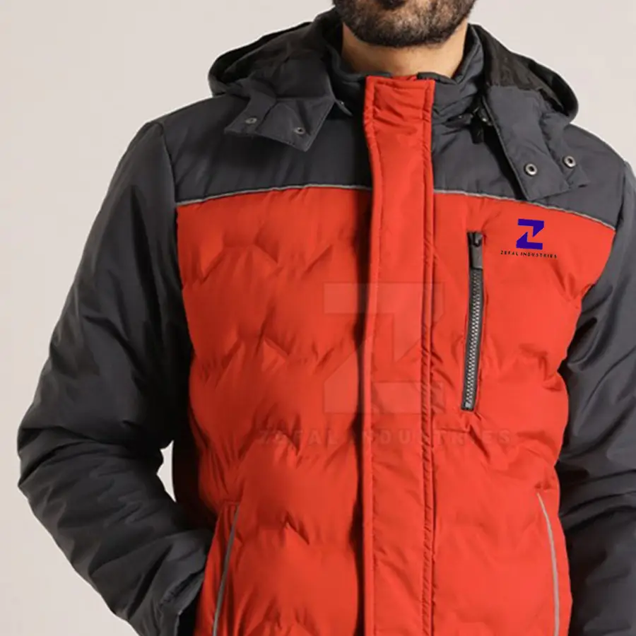 Reasonable Price New Fashion OEM Service Low MOQ Men Puffer Jacket Top Selling New Design Winter Front Logo Customized Colors — Zefal Industries product photograph 2 of 6