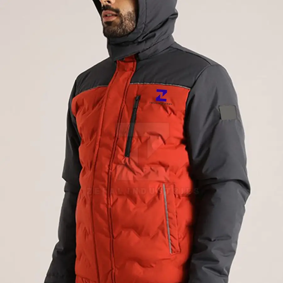 Reasonable Price New Fashion OEM Service Low MOQ Men Puffer Jacket Top Selling New Design Winter Front Logo Customized Colors — Zefal Industries product photograph 4 of 6
