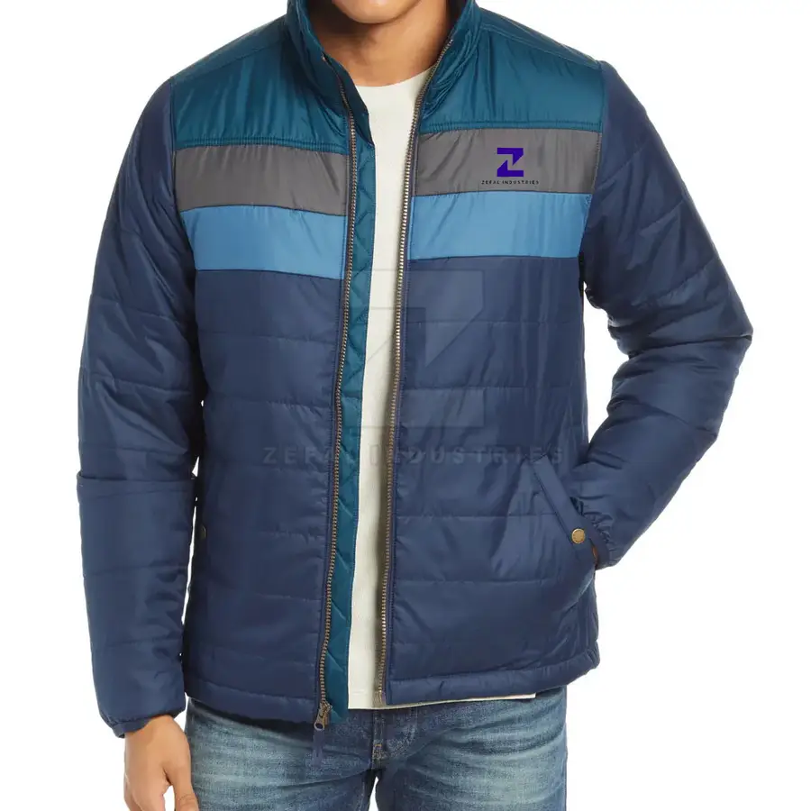 Wholesale Custom Logo Front High Quality Breathable Eco-Friendly Polyester Made Men Winter Waterproof Outdoor Use Puffer Jacket — Zefal Industries product photograph 1 of 6