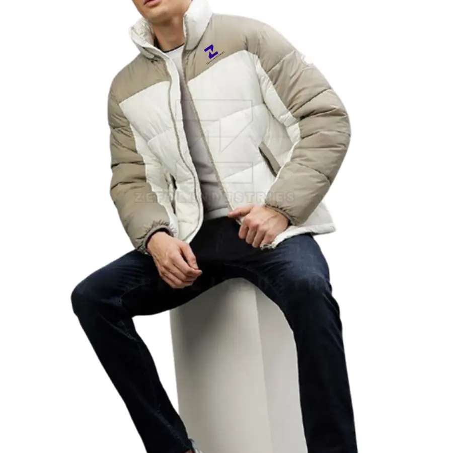 Latest Design Men's Breathable Eco-Friendly Winter Puffer Jacket High Quality Top Selling Best Price OEM Service Front Logo — Zefal Industries product photograph 1 of 6