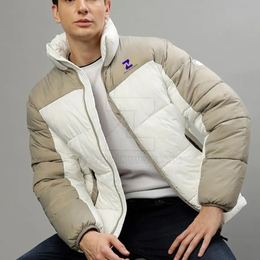 Latest Design Men's Breathable Eco-Friendly Winter Puffer Jacket High Quality Top Selling Best Price OEM Service Front Logo — Zefal Industries product photograph 5 of 6