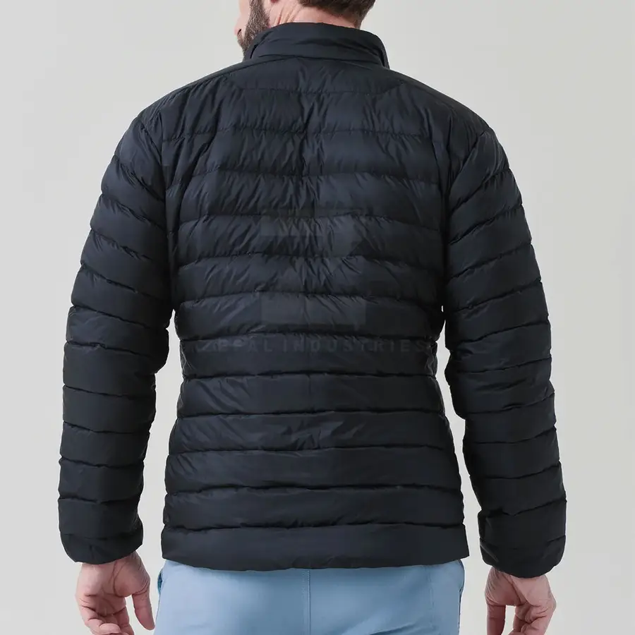 Pakistan Manufacture Breathable Eco-Friendly Men Puffer Jacket 2025 Latest Design High Quality Winter Front Logo — Zefal Industries product photograph 2 of 6