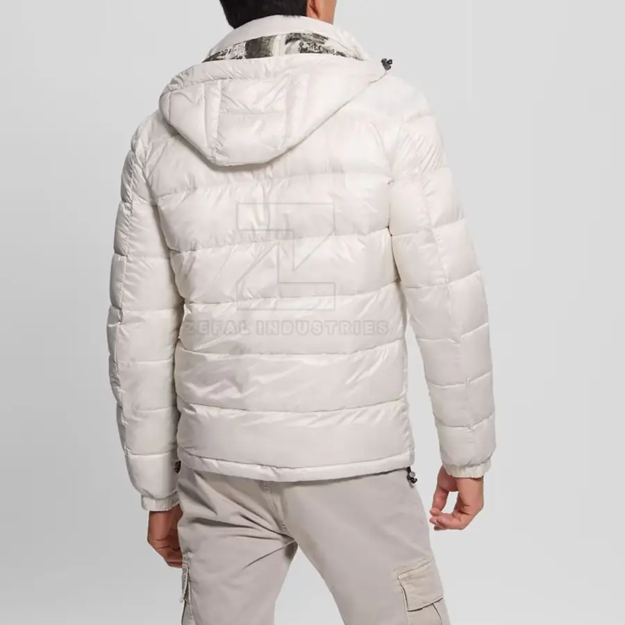 Classic Design Custom Eco-Friendly Breathable Puffer Jacket for Men Warm Front Logo Streetwear Casual Regular Winter Jacket — Zefal Industries product photograph 3 of 6