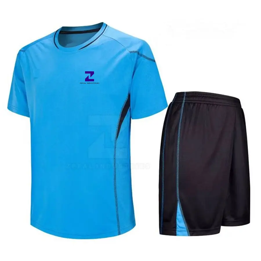 Soft 100% Polyester Custom Design Printed Short Sleeve Quick Dry Breathable Lightweight Soccer Uniform for Men OEM Service — Zefal Industries product photograph 1 of 6