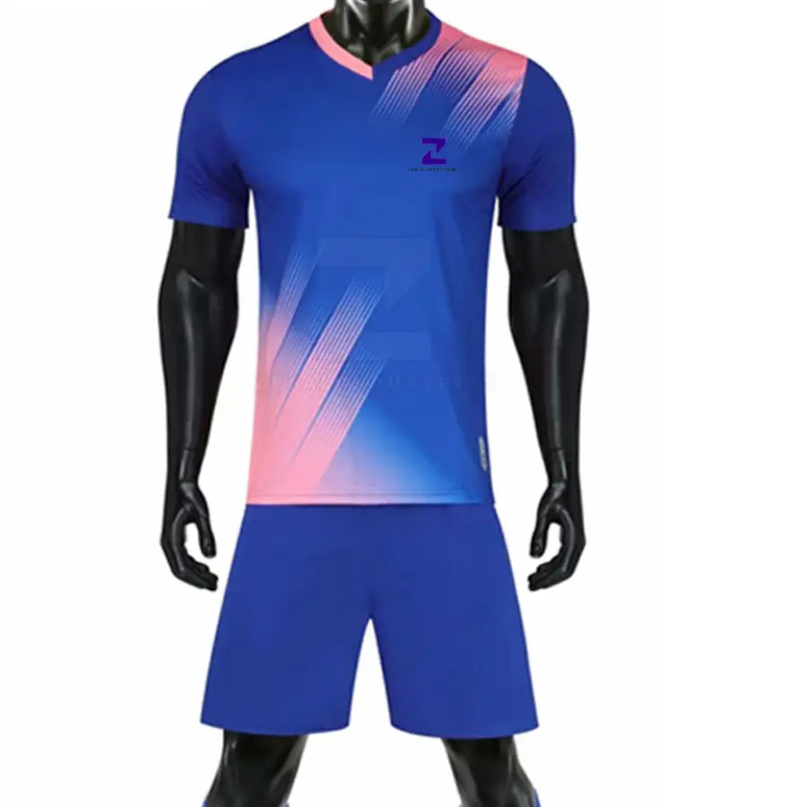 Sublimated Printed High Quality 100% Polyester Quick Dry Lightweight Breathable Custom Men's Soccer Uniform Sets Top — Zefal Industries product photograph 1 of 6