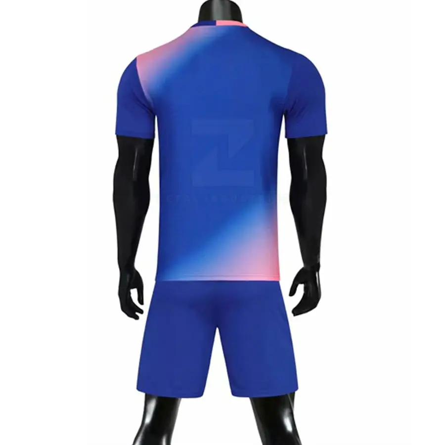 Sublimated Printed High Quality 100% Polyester Quick Dry Lightweight Breathable Custom Men's Soccer Uniform Sets Top — Zefal Industries product photograph 2 of 6