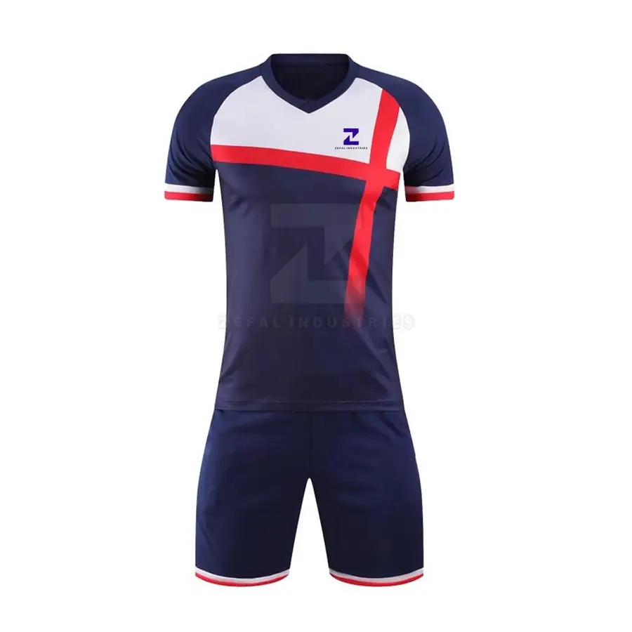 Customized Design Men's Adult Soccer Uniform Sets OEM Service Lightweight Quick Dry Breathable 100% Polyester — Zefal Industries product photograph 1 of 6