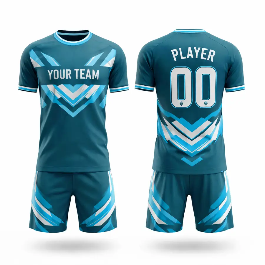 High Quality Custom Soccer Uniform Durable 100% Polyester Anti-Bacterial Full Sleeve Winter Team Jersey — Zefal Industries product photograph 1 of 6