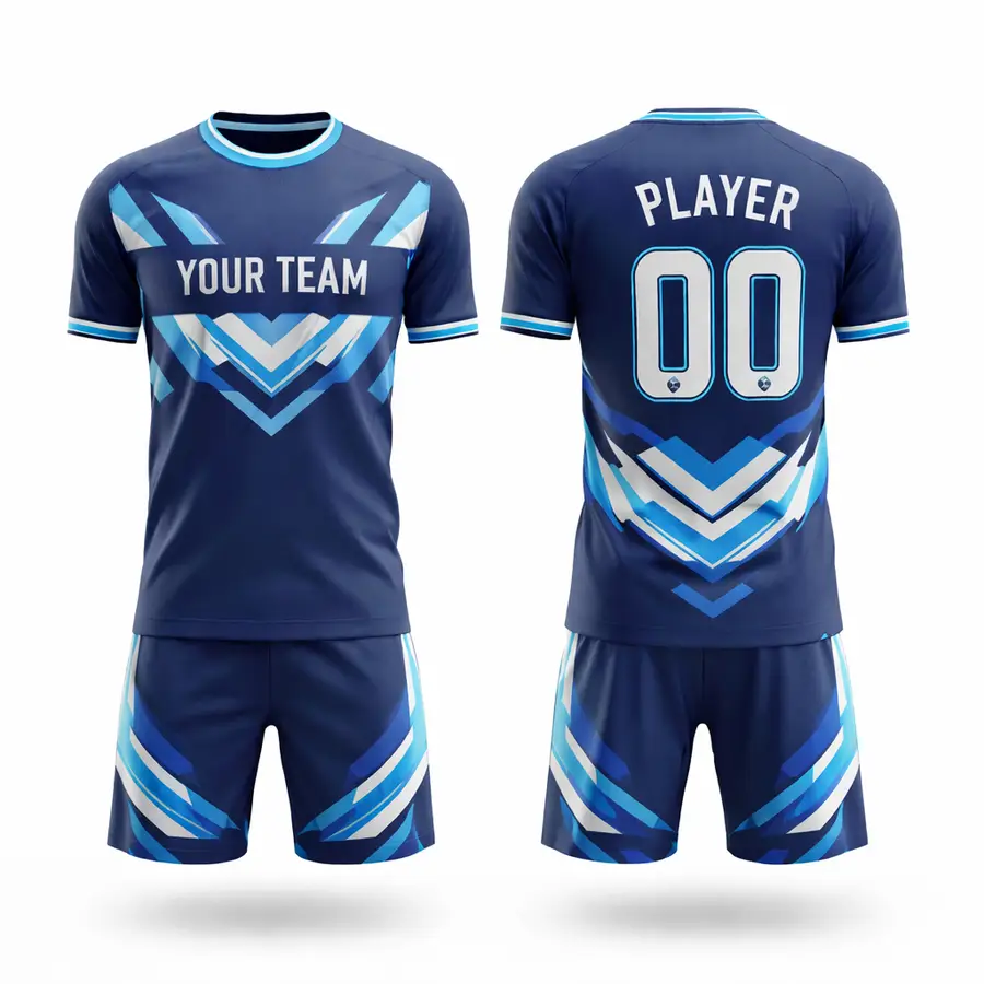 High Quality Custom Soccer Uniform Durable 100% Polyester Anti-Bacterial Full Sleeve Winter Team Jersey — Zefal Industries product photograph 2 of 6