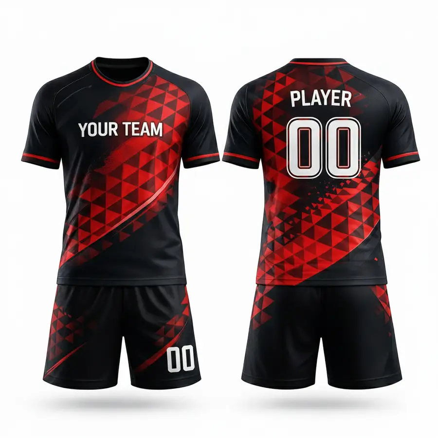 Men's Sports Wear Customizable Jersey Set Full Sleeve Anti-Bacterial 100% Polyester Football Jersey Training Clothes — Zefal Industries product photograph 1 of 6