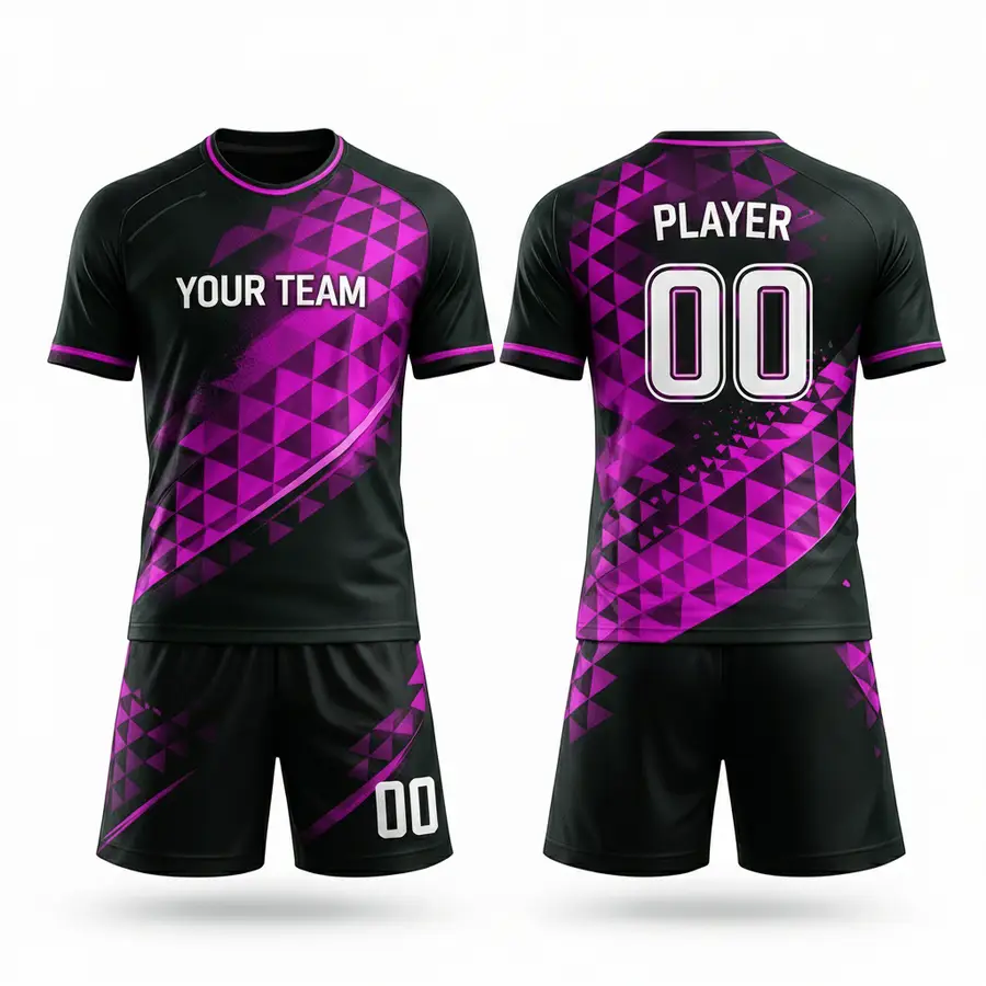 Men's Sports Wear Customizable Jersey Set Full Sleeve Anti-Bacterial 100% Polyester Football Jersey Training Clothes — Zefal Industries product photograph 3 of 6