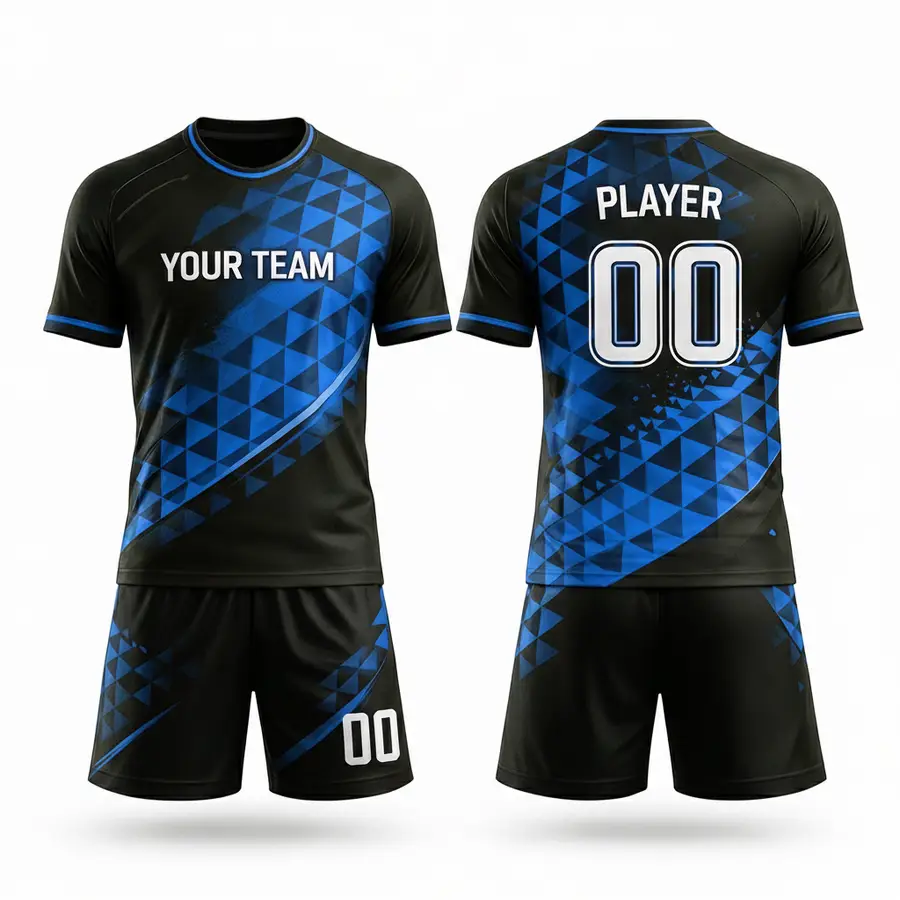 Men's Sports Wear Customizable Jersey Set Full Sleeve Anti-Bacterial 100% Polyester Football Jersey Training Clothes — Zefal Industries product photograph 4 of 6