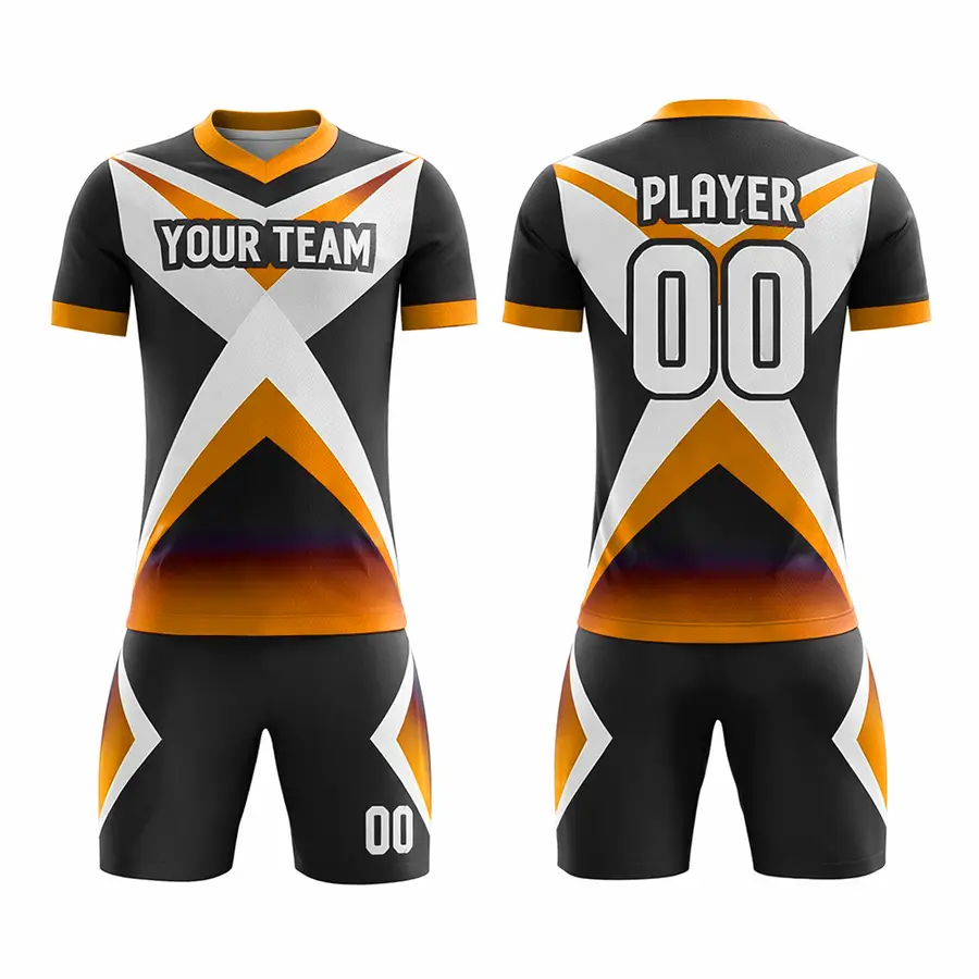 Custom Football Sportswear Team Jersey Sets Men's Practice Shirts Digital Print Anti-Bacterial 100% Polyester Custom Team Brand — Zefal Industries product photograph 5 of 6