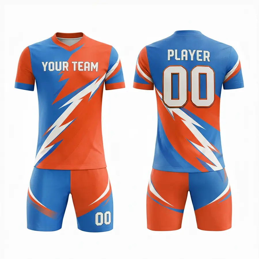 Full Sleeve V Neck Jersey Men's Football Jersey Regular T-Strap Drawstring Closure Quick Dry Breathable Fabric Anti-Bacterial — Zefal Industries product photograph 2 of 6