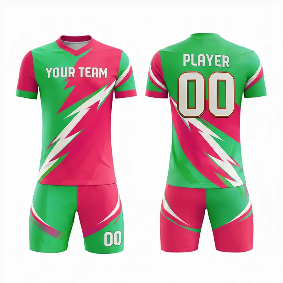 Full Sleeve V Neck Jersey Men's Football Jersey Regular T-Strap Drawstring Closure Quick Dry Breathable Fabric Anti-Bacterial — Zefal Industries product photograph 3 of 6