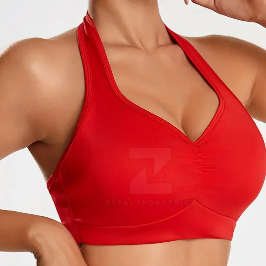 High Support Breathable Eco-Friendly Women's Spandex/Nylon Sports Bra Quick Dry Adjustable Straps Removable Pads Running Gym — Zefal Industries product photograph 1 of 6