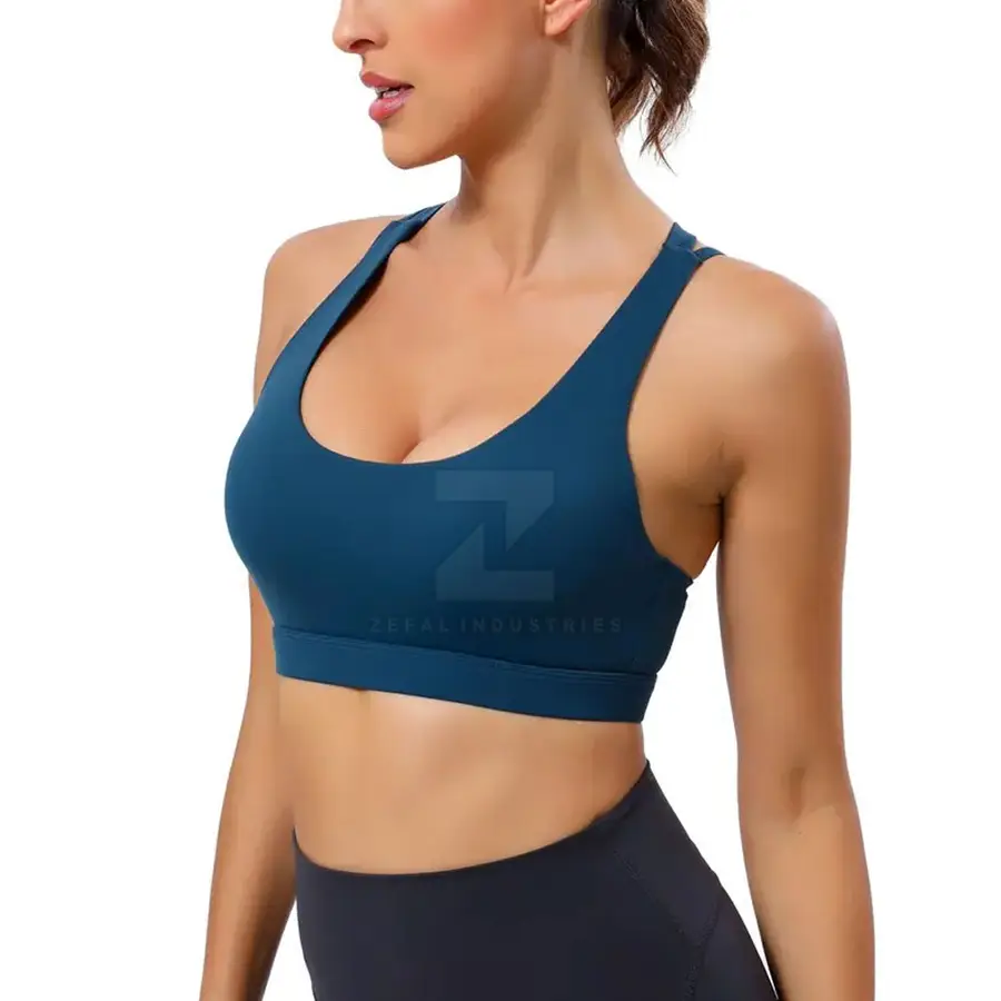 High Support Breathable Sports Bra Adjustable Straps Removable Pads Quick Dry Eco-Friendly Features for Running Gym Sports — Zefal Industries product photograph 2 of 6