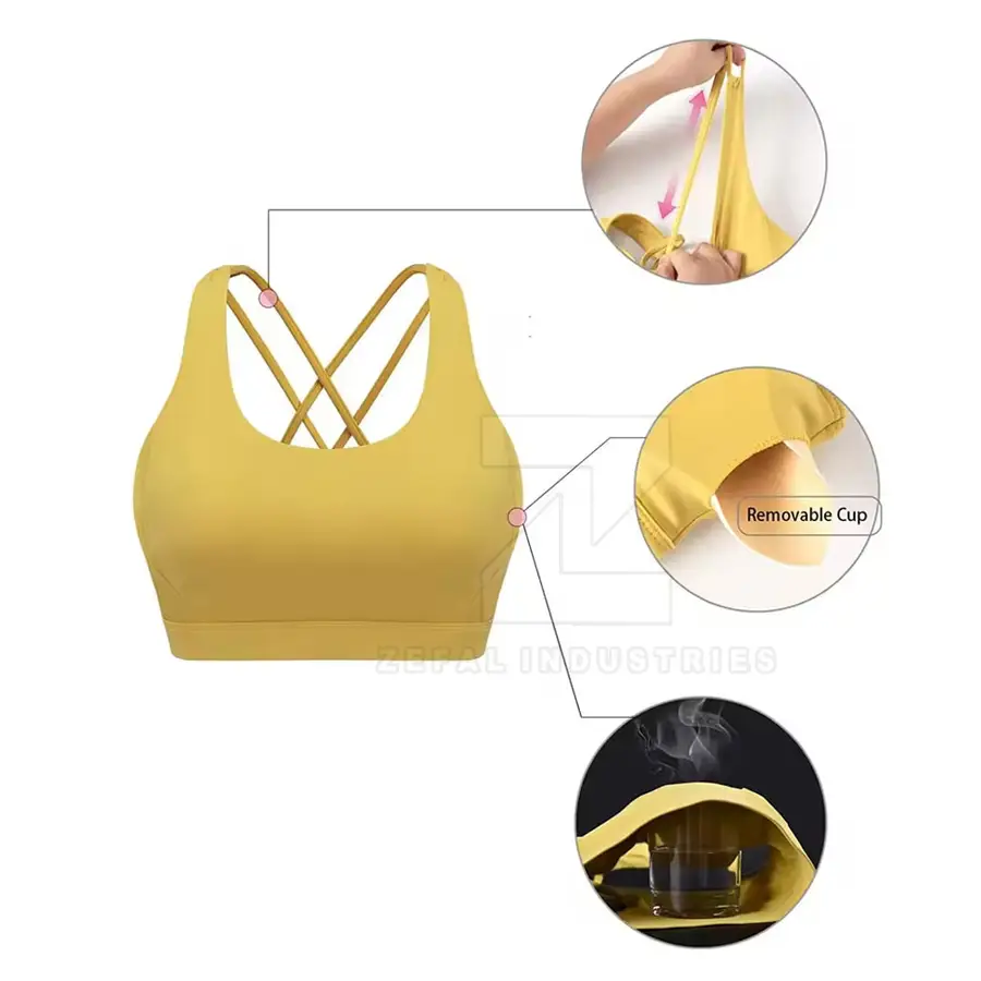 Women's Breathable High Support Seamless Padded Sports Bra with Quick Dry Fabric for Gym Yoga Running & Training — Zefal Industries product photograph 6 of 6