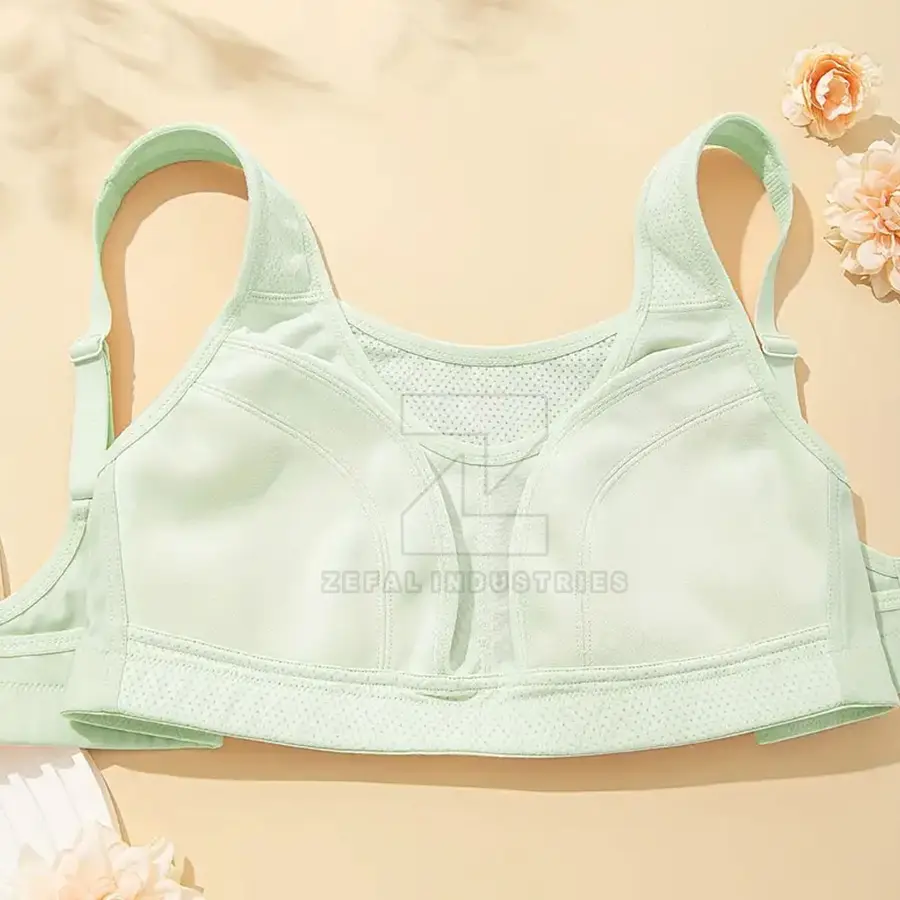 Women's Full Support Breathable Eco-Friendly Quick Dry Spandex/Nylon Sports Bra Adjustable Straps Removable Padding High — Zefal Industries product photograph 3 of 6