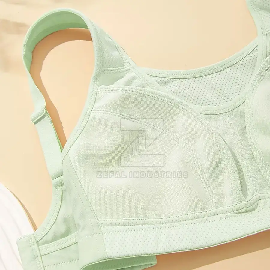 Women's Full Support Breathable Eco-Friendly Quick Dry Spandex/Nylon Sports Bra Adjustable Straps Removable Padding High — Zefal Industries product photograph 5 of 6