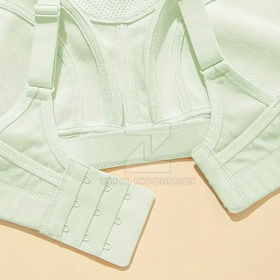 Women's Full Support Breathable Eco-Friendly Quick Dry Spandex/Nylon Sports Bra Adjustable Straps Removable Padding High — Zefal Industries product photograph 6 of 6